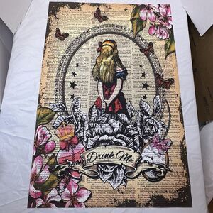 Alice In Wonderland Canvas Art Lot Of 3